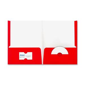 Ampad Twin-pocket portfolio - Letter - 8.5" x 11" - 0.5" Capacity - 25 / Box - Red