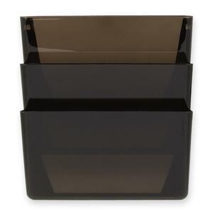 Rubbermaid Stack-A-File Letter Size - 15" x 13" x 4" - Plastic - Smoke