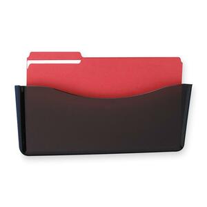 Rubbermaid Single Pocket Wall File - 6.62" x 16.75" x 3.12" - 1 Pocket(s) - Polycarbonate - Smoke