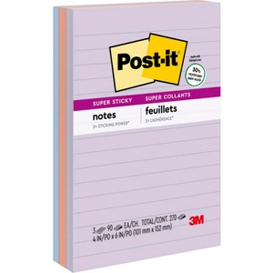 Super Sticky Lined Recycled Notes