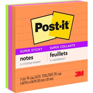 Super Sticky Lined Notes - Click Image to Close