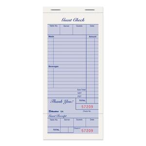 Guest Check Book - Click Image to Close