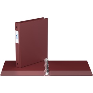 1" Round Ring Commercial Binder Maroon - Click Image to Close