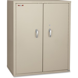 4 Shelf 36"W Putty Fire Resistant Storage Cabinet