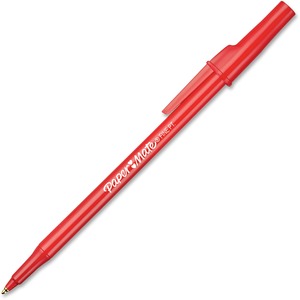 Paper Mate Write Bros. Ballpoint Stick Pen - Red Ink - Red Barrel - 1 Dozen