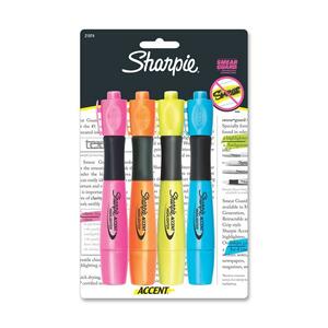 Sanford Accent Grip Highlighter - Chisel Marker Point Style - Assorted Ink - 4 / Set