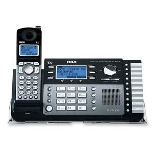 RCA Cordless Phone - 2 x Phone Line(s) - Black, Silver