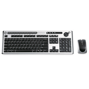 Verbatim Wireless Slim Keyboard and Mouse with Volume Wheel - Keyboard - Wireless - English (US) - Mouse - Wireless
