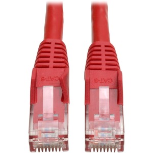 Tripp Lite by Eaton Cat6 Gigabit Snagless Molded (UTP) Ethernet Cable (RJ45 M/M) PoE Red 20 ft. (6.09 m)