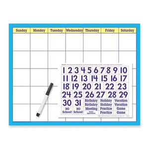 Trend Wipe-off Calendar Kit Cling Numeral - 17" x 22" - Assorted