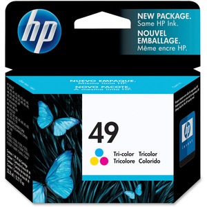 HP No. 49 Tri-color Ink Cartridge - Inkjet - 350 Page - Cyan, Magenta, Yellow - 1