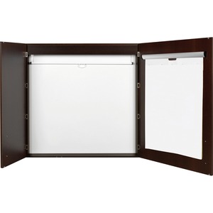 Bi-silque Ebony Conference Cabinet - 48" x 48" - Porcelain Surface