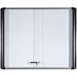 Bi-silque Enclosed Dry-Erase Board - 3' x 4' - Aluminum Frame - White