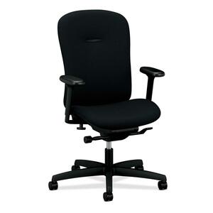 HON Mirus Mid back Task Chair - 28" x 30.5" x 44" - Polyester Black Seat