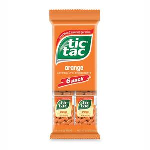 Ferrero Tic Tac Breath Mints - Orange - Breath Freshening - 6 / Pack