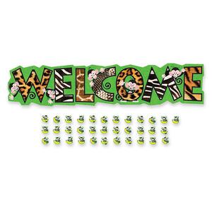 Trend Monkey Mischief Welcome Bulletin Board Set - 37 Assorted, 3 Welcome