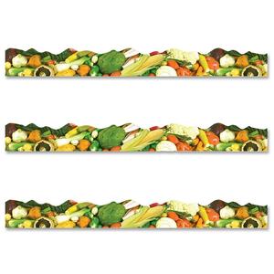 Trend Discovery Vegetable Mix Themed Trimmer - 12 Panel - 2.25" x 39"