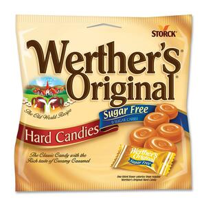 Storck Werther's Original Hard Candy - Cream - Sugar-free - 2.75 oz - 12 / Bag