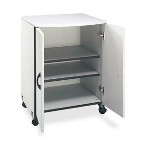 Buddy Double Door Multipurpose Printer Stand - Wood - Gray