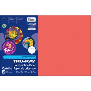 Tru-Ray Construction Paper - 12" x 18" - Red