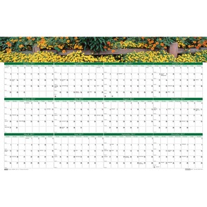 House of Doolittle Earthscapes Gardens of the World Wall Calendar - Monthly - 24" x 37" - January till December - Paper Page - Assorted