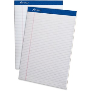 Evidence Premium Grade Perforated Pad - 50 Sheet(s) - 15lb - Legal/Narrow Ruled - 1 Dozen - White