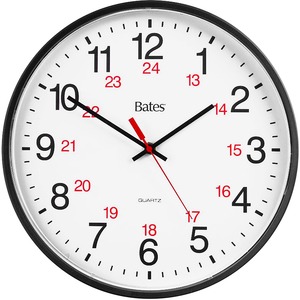 9847027 Bates 12/24 Quartz Wall Clock - Click Image to Close