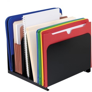 MMF Steelmaster 2645004 Vertical Organizer - 8.12" x 12" x 11" - 5 Compartment(s) - Steel - Black