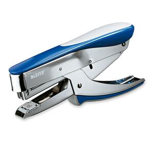 Leitz Top Loading Plier Stapler - Plier Stapler - 30 Sheets Capacity - 1/4" Staple Size - Metallic Blue