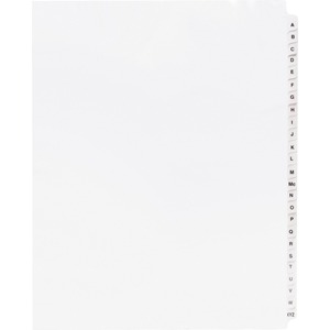 Sparco Table of Contents Index Divider - Print-on - 12 / Set - White Divider
