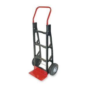 Sparco Hand Truck - 600 lb Capacity - 2 x 10" Caster - Nylon - 21" x 18" x 50" - Black