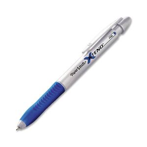 Paper Mate X-Tend Retractable Ballpoint Pen - Blue Ink - Translucent Barrel - 1 Dozen