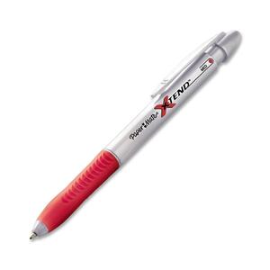 Paper Mate X-Tend Retractable Ballpoint Pen - Red Ink - Translucent Barrel - 1 Dozen