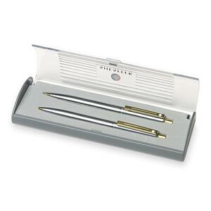 Sheaffer Sentinel Pen/Pencil Set - 0.7 mm Lead Size - Chrome Barrel, Gold Barrel - 1 Set