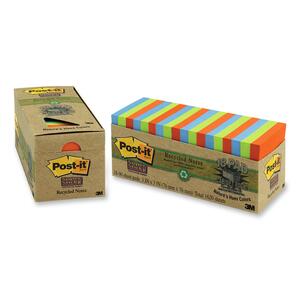 Post-it Super Sticky Note with Cabinet Pack - Removable, Self-adhesive - 3" x 3" - Assorted - Paper - 18 / Pack
