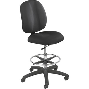 Safco Apprentice II 7083 Extended Height Armless Drafting Chair - x 44.5", 54" - Polyester Black Seat