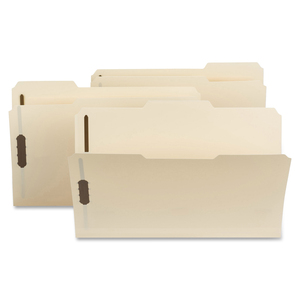 Smead Top Tab Fastener Folder - Legal - 8.5" x 14" - 1/3 Tab Cut - 0.75" Expansion - 2 Fastener - 24 / Box - Manila