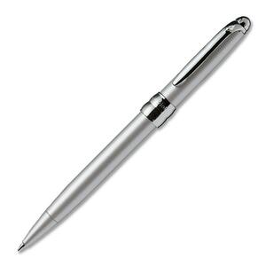 Pentel Lancelot Ballpoint Pen - Black Ink - Silver Barrel - 1 Each