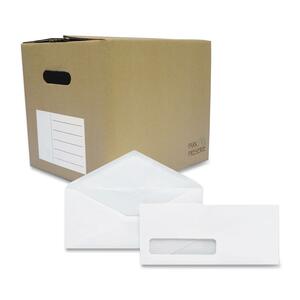 Quality Park Window Standard Envelope - #10 (9.5" x 4.12") - 24lb - Gummed - Wove - 1000 / Pack - White