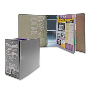ITOYA SpringPost Binder - Letter - 8.5" x 11" - 5 Divider - 4" Capacity - 1 Each - Gray