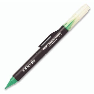 ITOYA Doubleheader Calligraphy Pen - Chisel Pen Point Style - 1.5 mm Pen Point Size - Green Ink - 1 Each