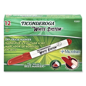 Dixon Dry Erase Markers - Chisel Marker Point Style - Red Ink - 1 Dozen