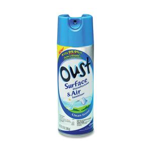 JohnsonDiversey Oust Surface Disinfectant - Aerosol - 12fl oz - Clean Scent - Clear