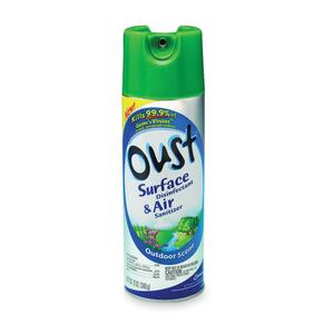 JohnsonDiversey Oust Surface Disinfectant - Aerosol, Spray - 12oz - Clear