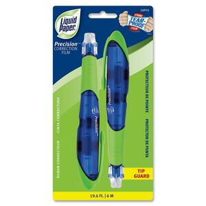 Paper Mate Dryline Precision Series Correction Tape Pen - 0.2" Width x 19.6ft Length - Pen Style Dispenser - Retractable, Break-resistant - 2 / Pack - Purple