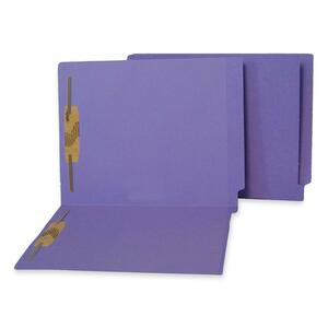 SJ Paper WaterShed/CutLess End Tab Folder - Letter - 2 Fastener - 50 / Box - 11pt. - Purple
