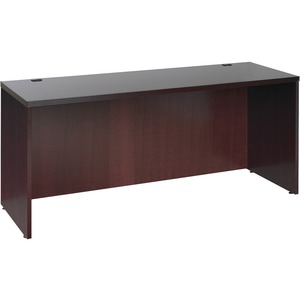 Lorell 88000 Series Credenza - 66" Width x 24" Depth x 29" Height - Fluted Edge - Mahogany