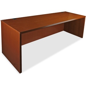 Lorell 88000 Series Credenza - 72" Width x 24" Depth x 29" Height - Fluted Edge - Cherry