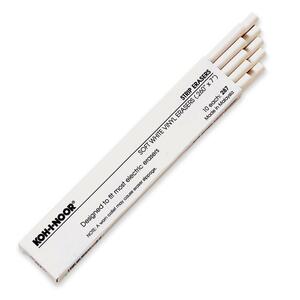 Koh-I-Noor Electric Eraser Refill - Type Writer Eraser - Vinyl - 10 / Box - White