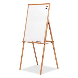 Balt Presentation Easel - 69.5" x 30" - Oak Frame - Medium Oak